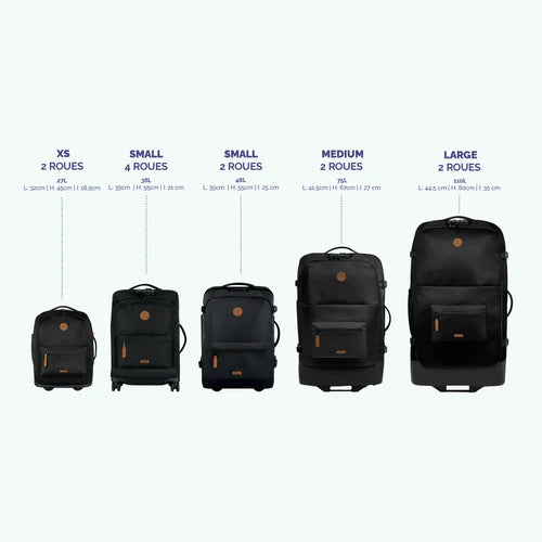 Valise souple 2 roues small Coromandel